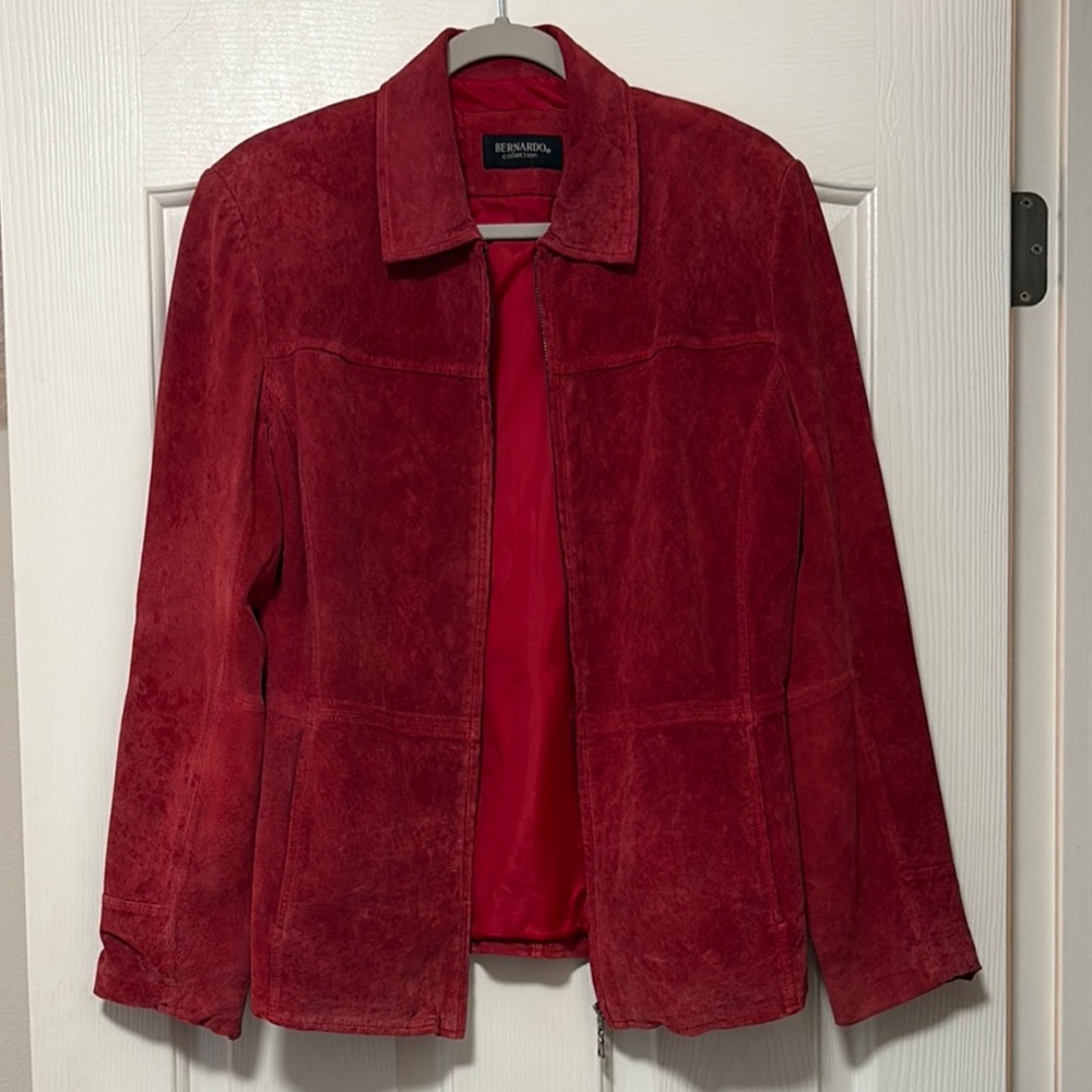 Vintage Bernardo Women's Rich Red Suede Blazer